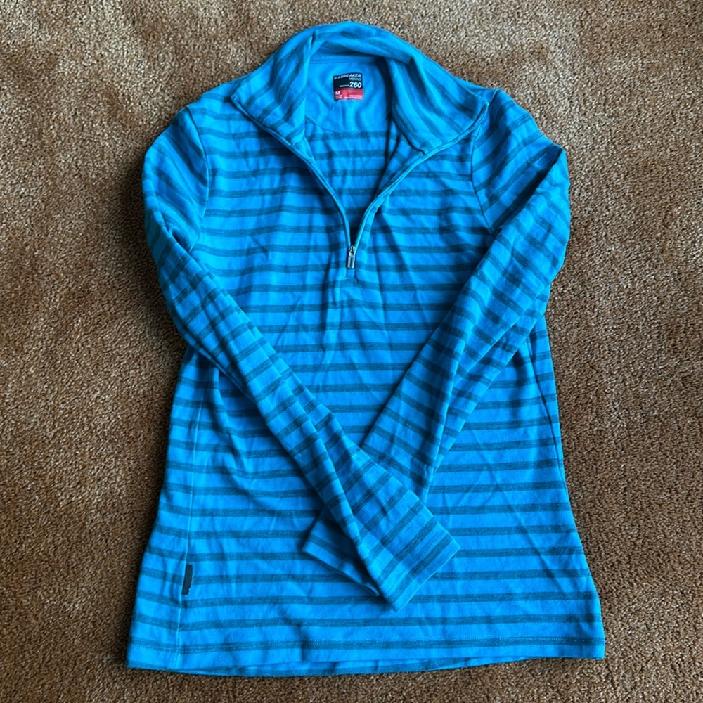 Icebreaker Merino wool 1/4 zip shirt.